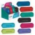 Dohe Colour Vibes Expositor con 8 Portatodos Simples de Silicona - Cierre con Cremallera y Tirador de Goma - Colores Surtidos