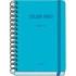 Dohe Colour Vibes Agenda Escolar 25/26 Espiral Wire?o A5 - Semana Vista - Papel 80g/m2 - 4 Hojas de Pegatinas - Cubierta de Carton Plastificado - Cierre con Goma Elastica - Color Azul Cyan