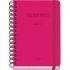 Dohe Colour Vibes Agenda Escolar 25/26 Espiral Wire?o A5 - Semana Vista - Papel 80g/m2 - 4 Hojas de Pegatinas - Cubierta de Carton Plastificado - Cierre con Goma Elastica - Color Rosa