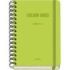 Dohe Colour Vibes Agenda Escolar 25/26 Espiral Wire?o A5 - Semana Vista - Papel 80g/m2 - 4 Hojas de Pegatinas - Cubierta de Carton Plastificado - Cierre con Goma Elastica - Color Verde Lima
