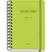 Dohe Colour Vibes Agenda Escolar 25/26 Espiral Wire?o A5 - Semana Vista - Papel 80g/m2 - 4 Hojas de Pegatinas - Cubierta de Carton Plastificado - Cierre con Goma Elastica - Color Verde Lima