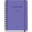 Dohe Colour Vibes Agenda Escolar 25/26 Espiral Wire?o A5 - Semana Vista - Papel 80g/m2 - 4 Hojas de Pegatinas - Cubierta de Carton Plastificado - Cierre con Goma Elastica - Color Morado