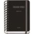 Dohe Colour Vibes Agenda Escolar 25/26 Espiral Wire?o A6 - Dia Pagina - Papel 80g/m2 - 4 Hojas de Pegatinas - Cubierta de Carton Plastificado - Cierre con Goma Elastica - Color Negro