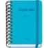 Dohe Colour Vibes Agenda Escolar 25/26 Espiral Wire?o A6 - Dia Pagina - Papel 80g/m2 - 4 Hojas de Pegatinas - Cubierta de Carton Plastificado - Cierre con Goma Elastica - Color Azul Cyan