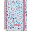 Dohe Blossom Agenda Escolar 25/26 Espiral A5 - Semana Vista - Papel 70g/m2 - 4 Hojas de Pegatinas - Cubierta de Carton Plastificado - Cierre con Goma Elastica