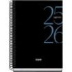 Dohe System Agenda Escolar 25/26 Espiral A5 - Dia Pagina - Papel 70g/m2 - Cubierta de Carton Plastificado - Color Negro