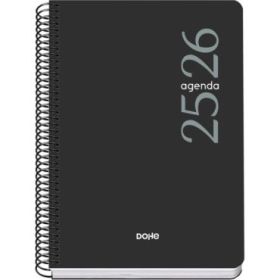 Dohe Esencial Agenda Escolar 25/26 Espiral A5 - Dia Pagina - Papel 70g/m2 - Cubierta en Polipropileno - Color Negro