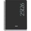 Dohe Esencial Agenda Escolar 25/26 Espiral A5 - Dia Pagina - Papel 70g/m2 - Cubierta en Polipropileno - Color Negro