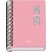 Dohe Esencial Agenda Escolar 25/26 Espiral A6 - Dia Pagina - Papel 70g/m2 - Cubierta en Polipropileno - Color Rosa