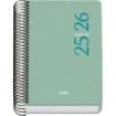 Dohe Esencial Agenda Escolar 25/26 Espiral A6 - Dia Pagina - Papel 70g/m2 - Cubierta en Polipropileno - Color Verde