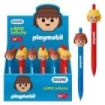 Dohe Playmobil Expositor de 24 Lapices Infinitos - Grip de Caucho - Se Borra Facilmente - Decorados con Motivos de los Muñecos Playmobil