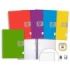 Golden Cuaderno Espiral A4 160 Hojas 60grs Cuadricula 5x5 - Hojas Microperforadas con 4 Taladros y 4 Bandas de Color - Tapa Resistente Forrada - Colores Surtidos