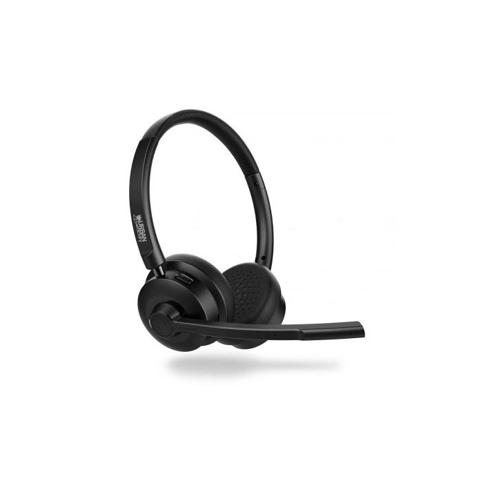 Urban Factory Movee Auriculares Supraaurales de Diadema para Conferencia - Bluetooth 5.3 - Color Negro