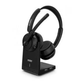 Urban Factory Movee Max Auriculares Bluetooth 5.2 - Reduccion Activa de Ruido - Soporte de Carga - Microfono con Reduccion de Ruido Ambiental - Color Negro