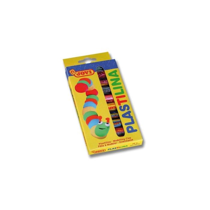 Jovi Pack con 10 Barras de Plastilina 15gr - Muy Moldeable - No se Seca - Colores Surtidos
