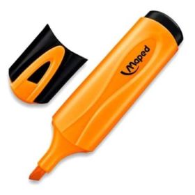 Maped Peps Classic Marcador Fluorescente - Punta Biselada - Trazo de 1 a 5mm - Ideal para Subrayar y Resaltar - Color Naranja