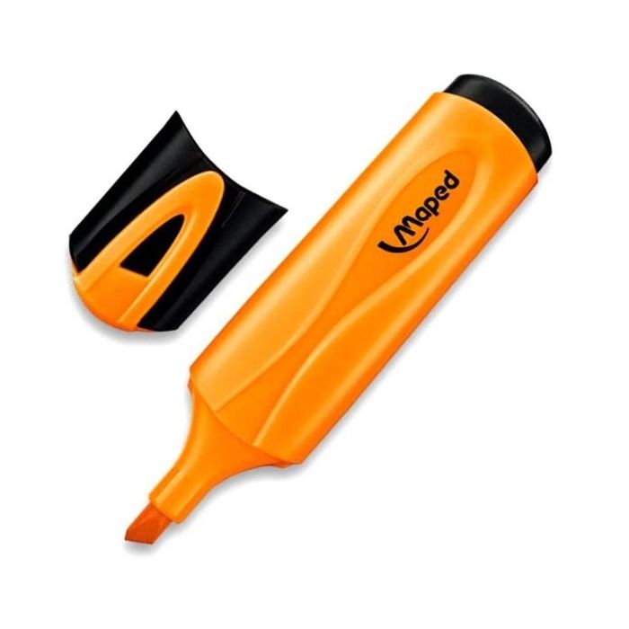 Maped Peps Classic Marcador Fluorescente - Punta Biselada - Trazo de 1 a 5mm - Ideal para Subrayar y Resaltar - Color Naranja