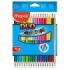 Maped Color´Peps Duo Pack de 18 Lapices Bicolores Triangulares - Doble Punta 2.9mm - Madera Certificada FSC - Colores Surtidos