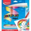 Maped Color´Peps Oops Pack de 24 Lapices de Colores Borrables - Mina 2.9mm - Con Goma de Borrar - Sin Madera - Colores Surtidos