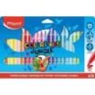 Maped Color´Peps Jungle Pack de 24 Rotuladores con Punta Media Bloqueada 2mm - Ojival, Suave y Flexible - Tinta Lavable - Colores Surtidos