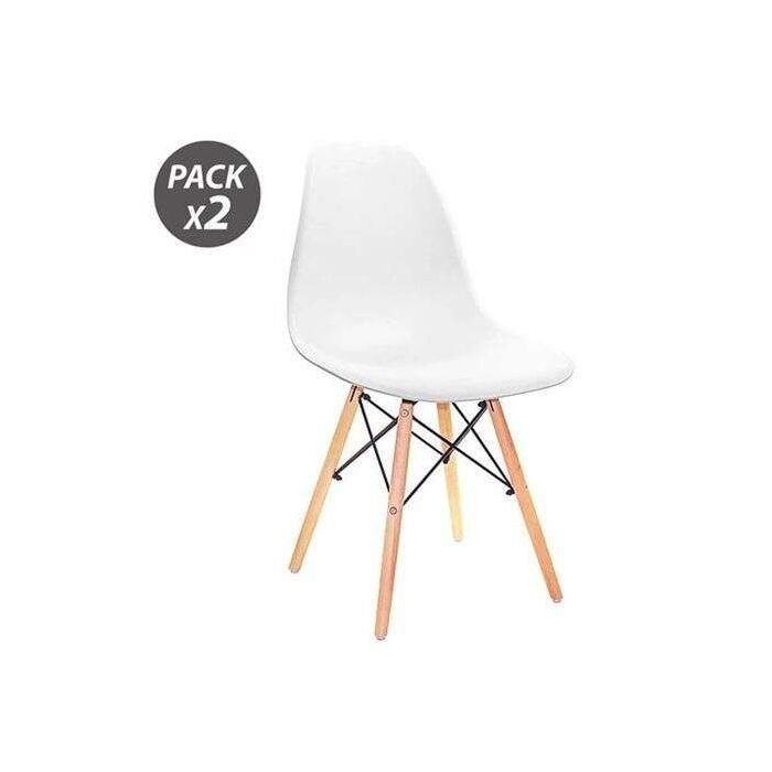 Muvip Pack 2 Sillas Design D100 - Color Blanco