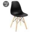 Muvip Pack 2 Sillas Design D100 - Color Negro