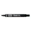 Pentel Pen N60 Rotulador Permanente - Punta Biselada Resistente y Duradera - Resistente a Agua y Luz - Color Negro