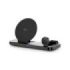 Urban Factory Powee Cargador Inalambrico 3 en 1 con Funcion Soporte 15W - Smartphone / Smartwatch / Auriculares - Color Negro