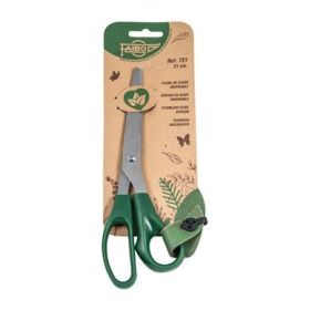 Faibo Tijeras de Oficina 21cm - Acero Inoxidable - Empuñadura Ergonomica - Punta Roma - Color Verde Oscuro