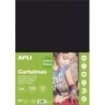 Apli Pack de 50 Cartulinas A4 170g - Color Negro
