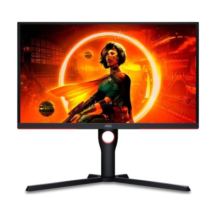 AOC Monitor 24.5" LED VA FullHD 240Hz FreeSync Premium - Respuesta 1ms - Ajustable en Altura, Giratorio e Inclinable - Angulo de Vision 178°- HDMI, DisplayPort, Audio - Montaje VESA 100x100