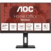 AOC Monitor 27" LED IPS FullHD 1080p 75Hz - Respuesta 4ms - Ajuste de Altura - Angulo de Vision 178° - Altavoces Incorporados - USB, HDMI, VGA, Audio - Montaje VESA 100x100