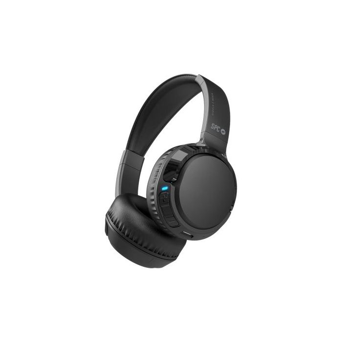 SPC Heron 2 Studio Auriculares de Diadema Inalambricos -  Conexion a Dos Dispositivos - 50h de Autonomia - Plegables - Color Negro