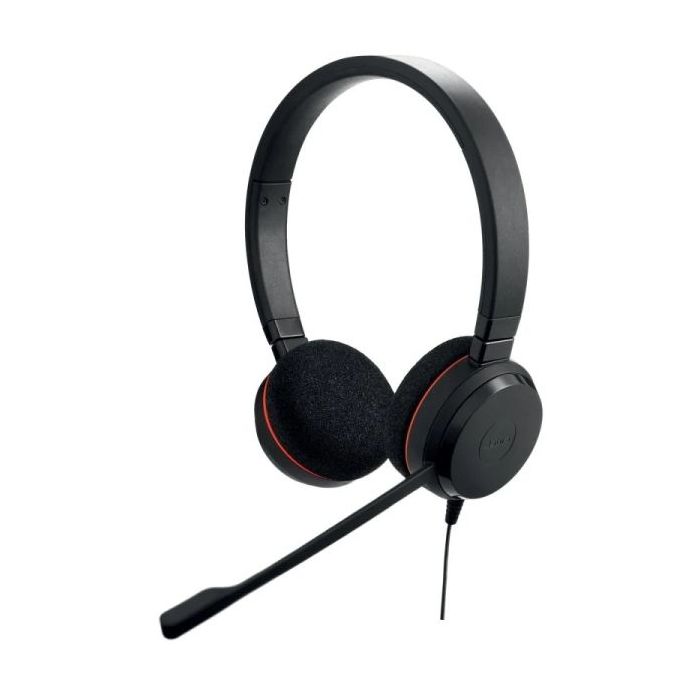 Jabra Evolve 20 Auriculares con Microfono USB - Cancelacion de Ruido - Diadema Ajustable - Controles en Cable - Color Negro