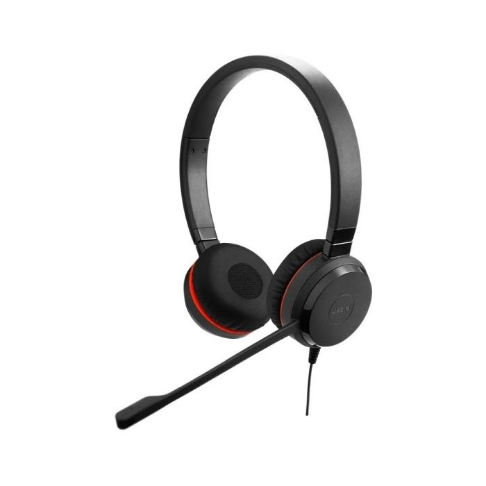 Jabra Evolve 20SE MS Auriculares Estero con Microfono USB - Cancelacion de Ruido - Diadema Ajustable - Controles en Cable - Color Negro