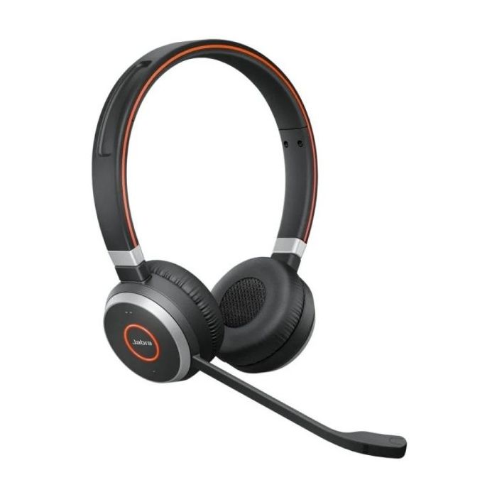 Jabra Evolve 65 SE UC Stereo Auriculares con Microfono Bluetooth - Cancelacion de Ruido - Autonomia hasta 12h - Diadema Ajustable - Controles en Auricular - Color Negro