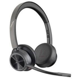 Plantronics/Poly Voyager 4320 UC M Auriculares con Microfono Bluetooth - Almohadillas Acolchadas - Controles en Auricular- Color Negro