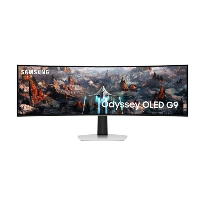 Samsung Odyssey G9 Monitor Curvo 49" OLED Dual QHD 240Hz  FreeSync Premium Pro - Respuesta 0.03ms - 32:9 - USB, HDMI, DisplayPort - VESA 100x100mm