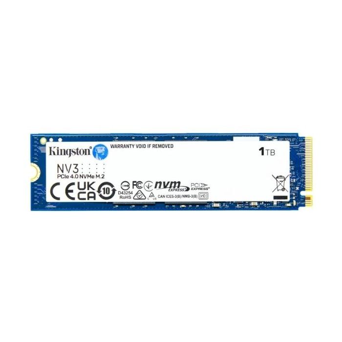 Kingston NV3 Disco Duro Solido SSD M2 2280 1TB PCIe 4.0 NVMe 3D NAND