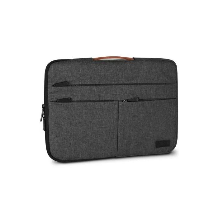 Subblim Funda Air Padding 360 - 380x275x30 mm - Protección 360º con Air Padding - Múltiples bolsillos - Resistente y duradera - Color Gris