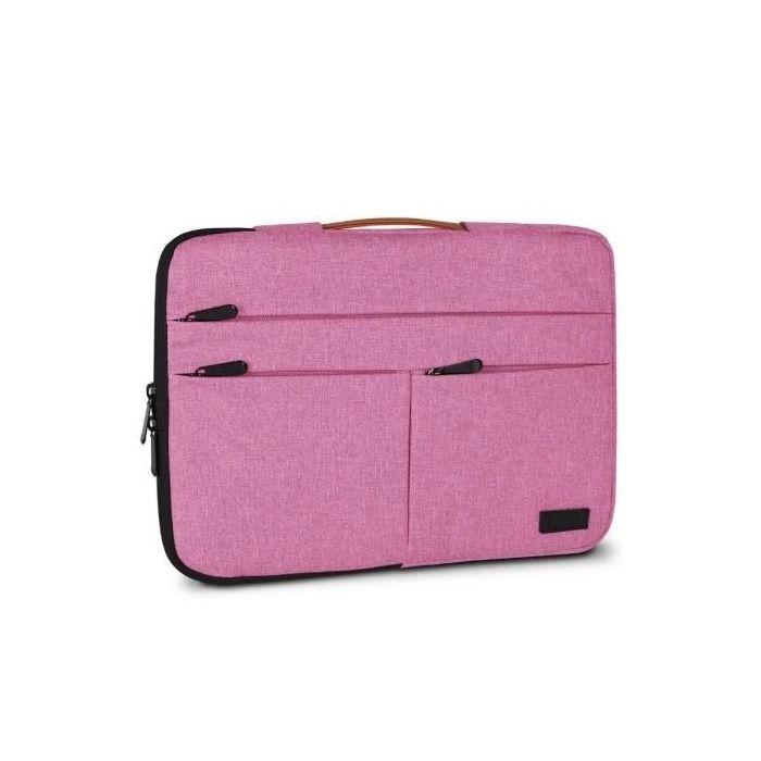 Subblim Funda Air Padding 360 - 380x275x30 mm - Protección 360º - Múltiples bolsillos - Resistente y duradera - Color Rosa