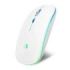 Subblim Ratón LED Dual Flat Mouse - Conexión Dual - Silent Click - Iluminación LED en 7 colores - Batería de larga duración - Color Blanco