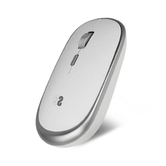 Subblim Ratón inalámbrico Wireless Mini - 54mm x 25mm - Silencioso - Precisión regulable - Acabados de calidad - Ambidiestro - 4 botones - Ahorro de energía - Color Blanco