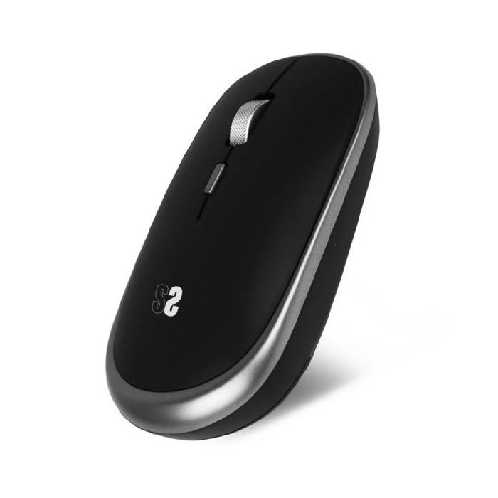 Subblim Raton Inalambrico Mini - Diseño Ergonomico y Elegante - Conexion USB Plug & Play - Tecnologia Silent Click - Ambidiestro - Resolucion Ajustable - Duradero y Portatil - Color Negro