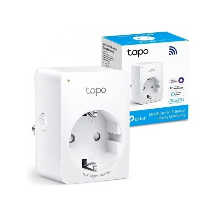 TP-Link Tapo P110 Mini Enchufe Inteligente Wi-Fi - Temporizador - Control por Voz - Programable
