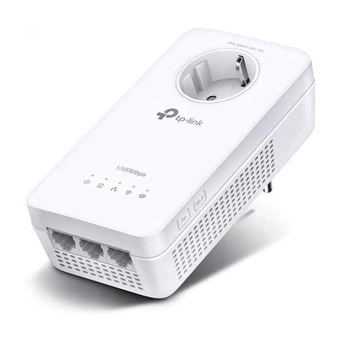 TP-Link Punto de Acceso WiFi AC1200 Doble Banda - Transferencia de hasta 1200Mbps - Enchufe Integrado y 3x RJ45 - 2x2 MIMO