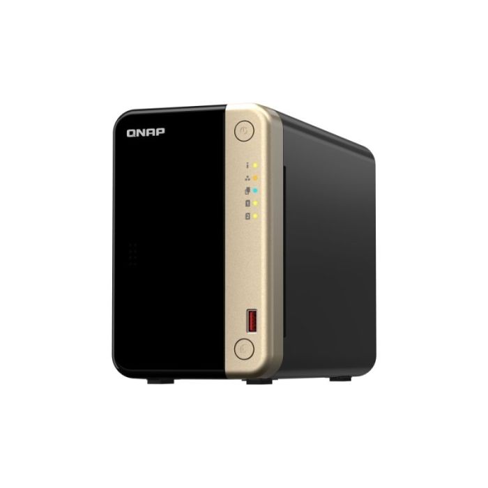 QNAP TS-264-8G NAS Torre Procesador Intel Celeron N4505 - Memoria 8GB - 2 Bahias 2.5", 3.5", M.2 - USB, HDMI, RJ-45 - Ventilador 70mm