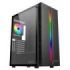 Unykach Armor Lumina Black Caja ATX, Micro ATX, Mini ITX - Lateral de Vidrio Templado - Iluminacion ARGB - 3.5" y 2.5" - USB-A 2.0, 3.0 y Audio - 1 Ventiladores 120mm ARGB Instalado - Soporta Refrigeracion Liquida