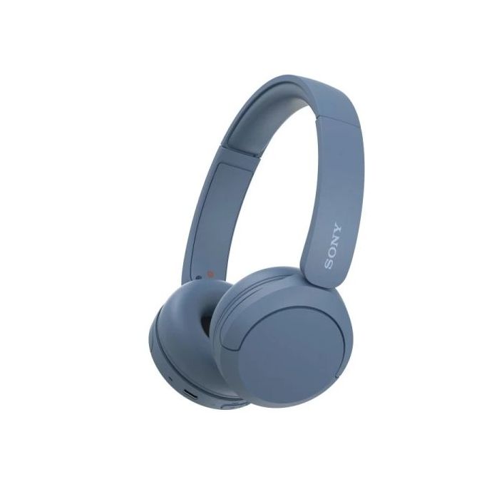 Sony WH-CH520 Auriculares Bluetooth 5.2 con Microfono Integrado - Diadema Ajustable - Conectividad Multipunto - Auriculares Giratorios - Autonomia hasta 50h - Color Azul