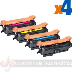 HP 651A/307A/650A Pack 4 Cartuchos de Tóner Generico: CE340A+CE341A+CE342A+CE343A -1